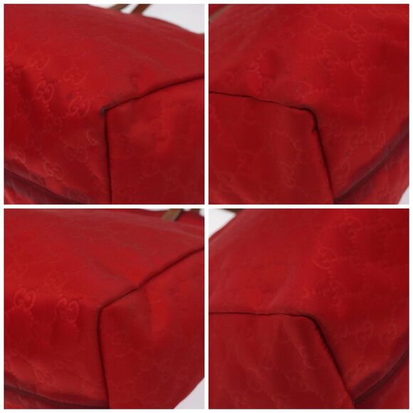 GUCCI GG Canvas Tote Bag Nylon Gold Red 282489 - Picture 15 of 15